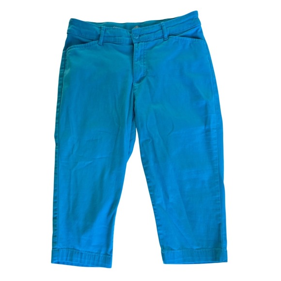 St. John's Bay Pants - St Johns Bay Capri Pants Turquoise Women's Size 10 Cropped Casual Summer